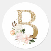 MONOGRAM B RONDE STICKER (Voorkant)