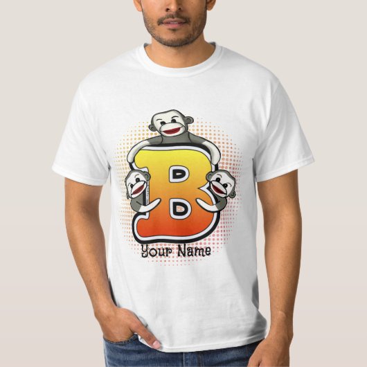 Monogram B Sock Monkey T-Shirt (Voorkant)