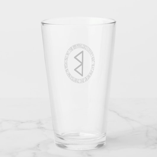 Monogram B - Viking stijl - pint glas (Achterkant)