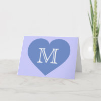 Monogram baby blauw hart