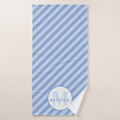 Monogram Baby Blue Badhanddoek (Badhanddoek)