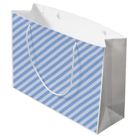 Monogram Baby Blue Large Gift Bag Groot Cadeauzakje (Achterkant Gekanteld)
