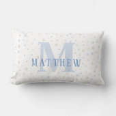 Monogram Baby Blue Nursery Decor Pillow Kussen (Voorkant)