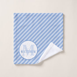 Monogram Baby Blue Washandje