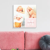 Monogram Baby Foto Collage Canvas afdrukken (Insitu (Woonkamer))