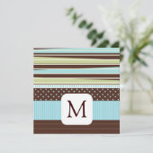 Monogram Baby Fotoaankondigingen Aankondiging (Staand voorkant)