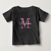 Monogram Baby Girl Baby T-Shirt (Voorkant)