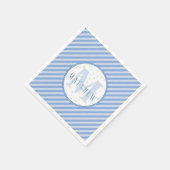 Monogram Baby Jongen Blauw Servet (Hoek)