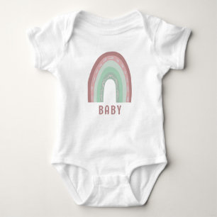 Monogram Baby Naam Earthy Boho Rainbow Baby Bodysu Romper