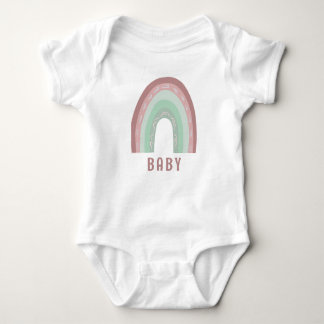 Monogram Baby Naam Earthy Boho Rainbow Baby Bodysu Romper
