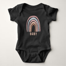 Monogram Baby Naam Earthy Boho Rainbow Neutral