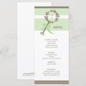 Monogram Baby Rattle Shower Menu (Voorkant / Achterkant)