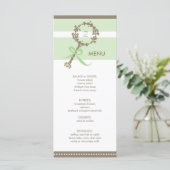 Monogram Baby Rattle Shower Menu (Staand voorkant)