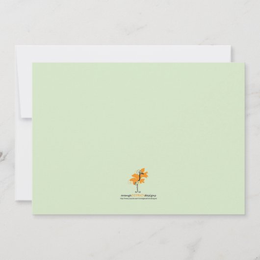 Monogram Baby Rattle Shower Uitnodiging (Achterkant)