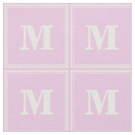 Monogram baby roze stof