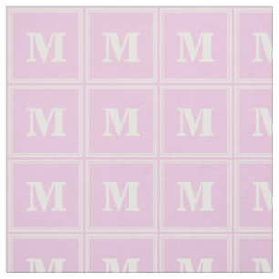 Monogram baby roze stof