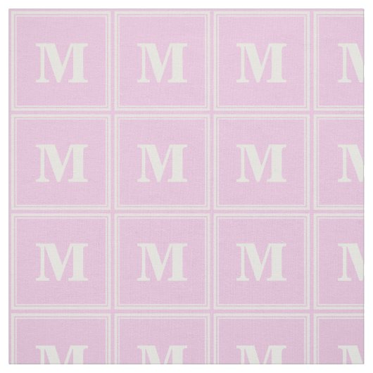 Monogram baby roze stof (Swatch)