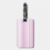 Monogram baby roze strepen bagagelabel (Achterkant verticaal)