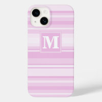 Monogram baby roze strepen