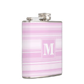 Monogram baby roze strepen heupfles (Rechts)