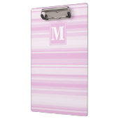 Monogram baby roze strepen klembord (Links)