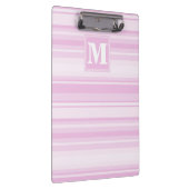 Monogram baby roze strepen klembord (Rechts)