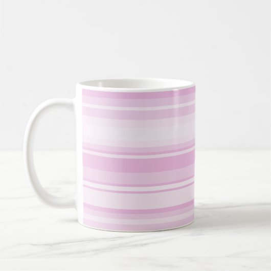 Monogram baby roze strepen koffiemok (Links)