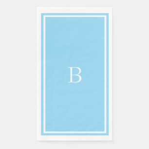 Monogram Baby Shower Hemelblauwe Initiële Jongen M Servet