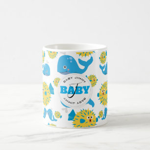 Monogram Baby voor Cartoon op schaal- en braadviss Koffiemok