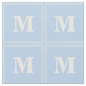 Monogram babyblauw stof (Close Up)