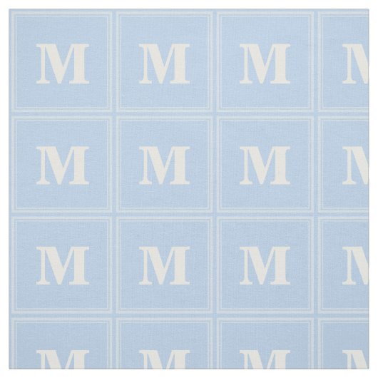 Monogram babyblauw stof (Swatch)
