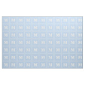 Monogram babyblauw stof (Fat Quarter)
