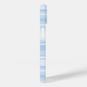 Monogram babyblauwe strepen Case-Mate iPhone case (Achterkant / Rechts)