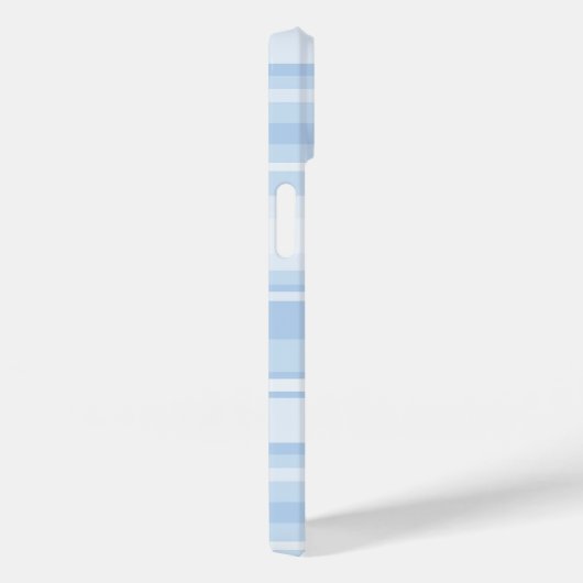 Monogram babyblauwe strepen Case-Mate iPhone case (Achterkant / Rechts)