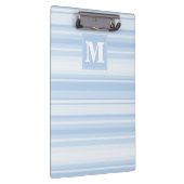 Monogram babyblauwe strepen klembord (Rechts)