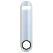 Monogram babyblauwe strepen speed flessenopener (Achterkant)
