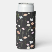 Monogram Bachelorette Black Floral Koelbox Seltzer Blikjeskoeler (Seltzer Achterkant)