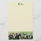 monogram bachelorschrijfbenodigdheden briefpapier (Voorkant)