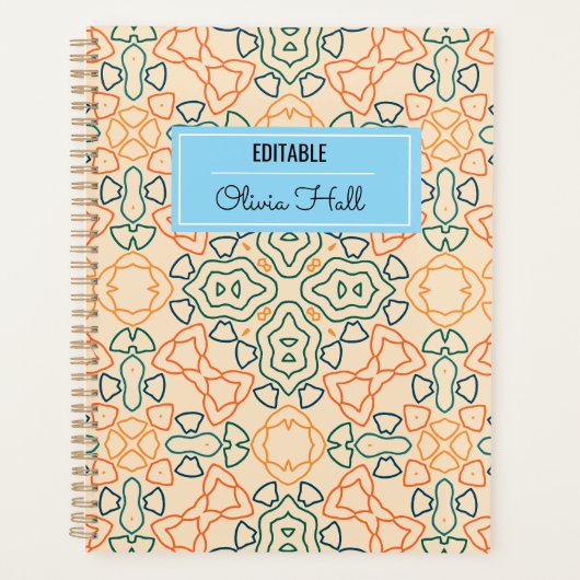 Monogram Back to School Supplies Teachers Planner (Voorkant)