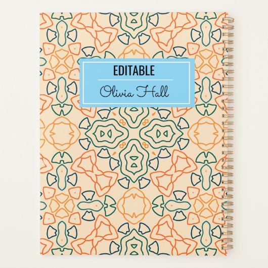 Monogram Back to School Supplies Teachers Planner (Achterkant)