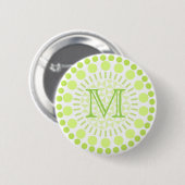 monogram badge voor groene cirkels ronde button 5,7 cm (Voorkant /achterkant)
