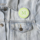 monogram badge voor groene cirkels ronde button 5,7 cm (In situ)