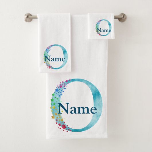 Monogram badgeset met letter O Bad Handdoek (Insitu)