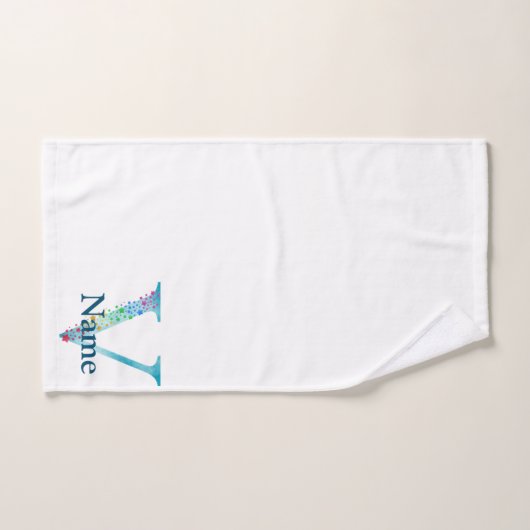 Monogram Badgeset met letter V Bad Handdoek (Handdoek)