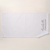 Monogram badhanddoeken | Aangepaste resort handdoe Strandlaken (Voorkant)