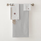 Monogram badhanddoeken set bad handdoek (Insitu)