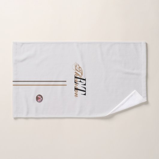 Monogram badhanddoeken set bad handdoek (Handdoek)