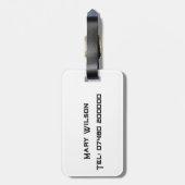 Monogram bagagelabel lichtgevende brand opaal gesc (Achterkant verticaal)