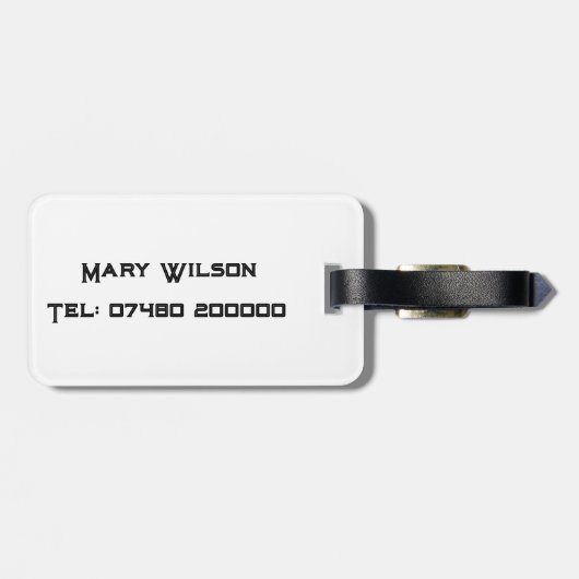 Monogram bagagelabel lichtgevende brand opaal gesc (Achterkant horizontaal)