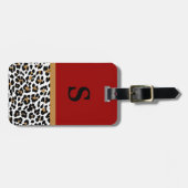 Monogram Bagagelabel met rode accessoires voor afd (Voorkant horizontaal)